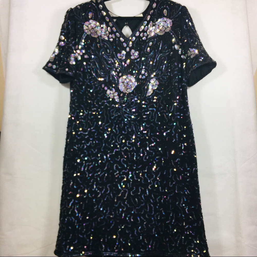 Stenay Plus Sequin Black Dress